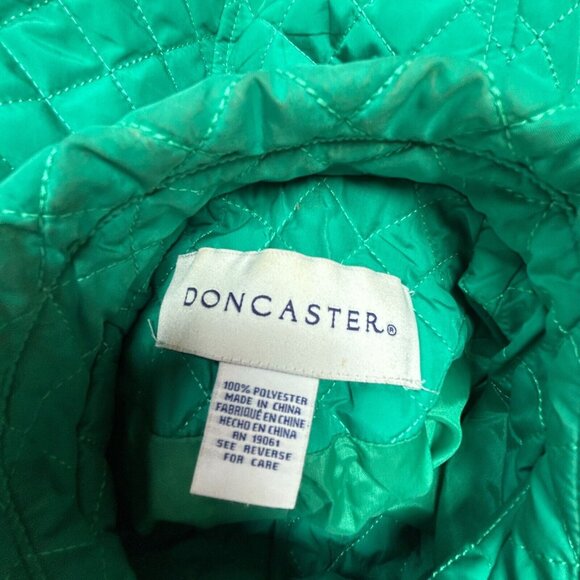 Doncaster Womens Green Quilted Jacket Size 2 Lightweight Pockets Snap Closure - Picture 2 of 10